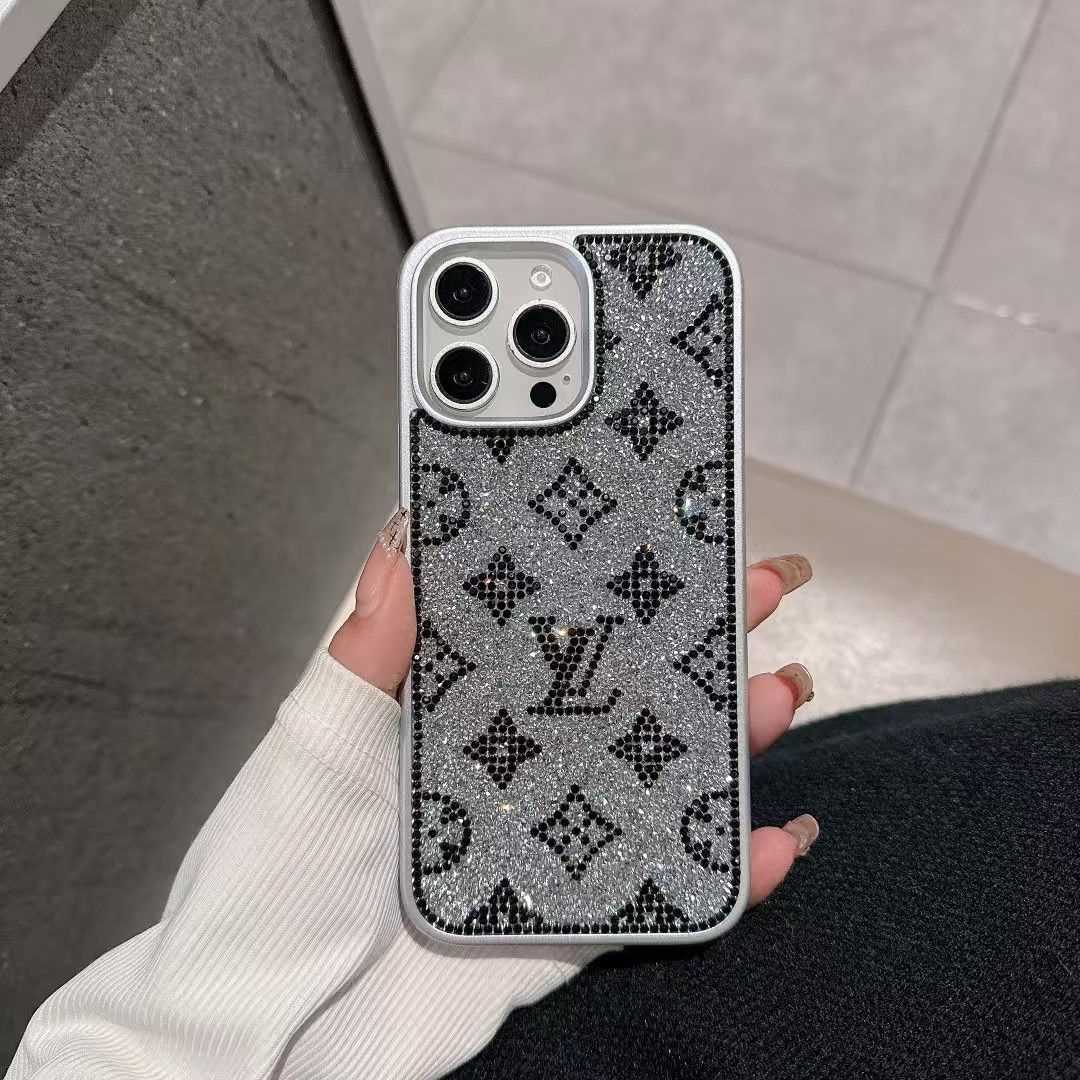 Luxury Glitter Holographic Y - S - L-Inspired iPhone Case – Diamond Shine Edition