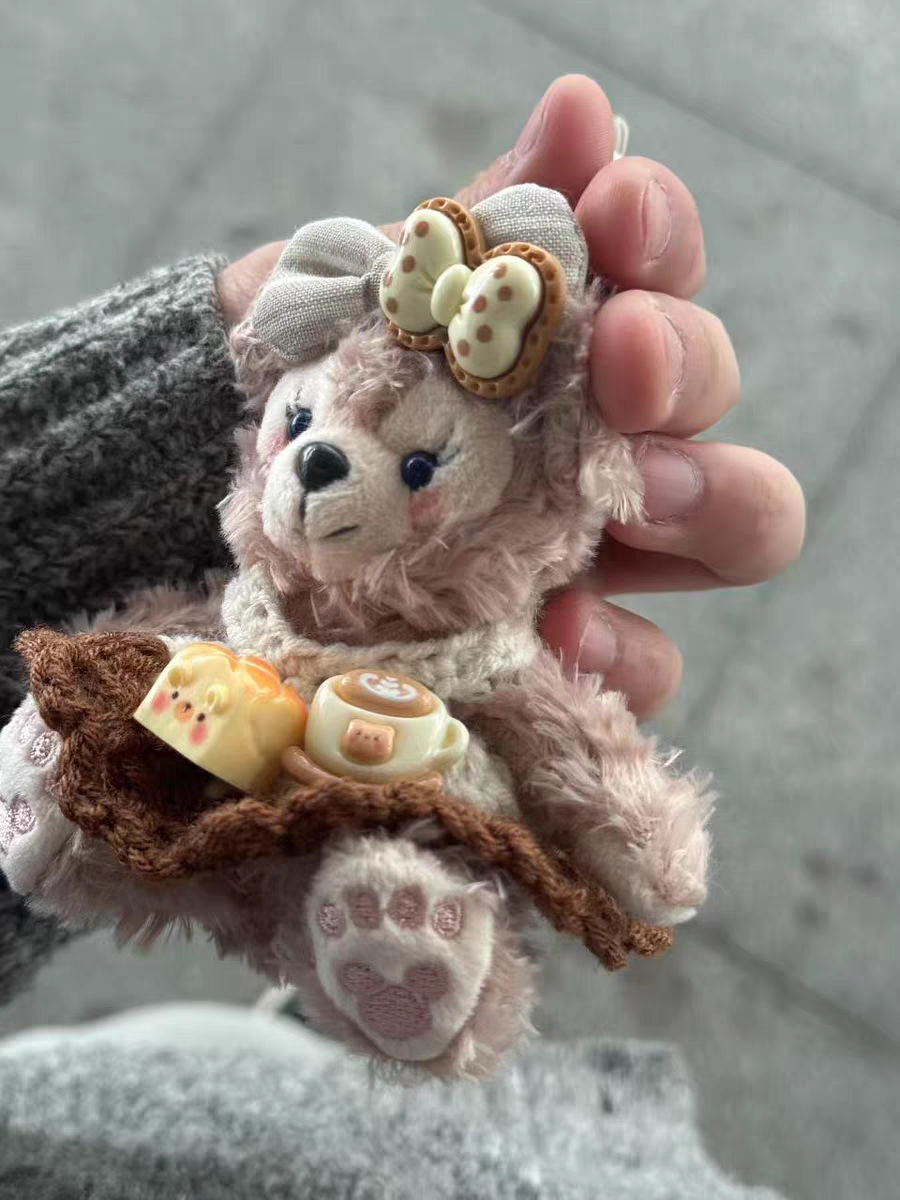 Limited Edition Sherry May Plush Keychain - Luxe Teddy Bear Bag Charm for Designer Handbags