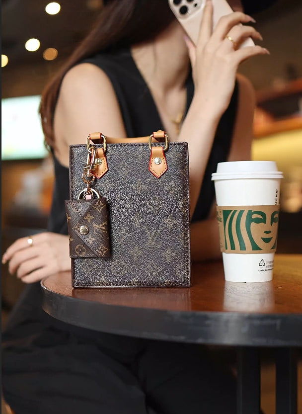 Keychain phone bag crafted by a celebrity designer