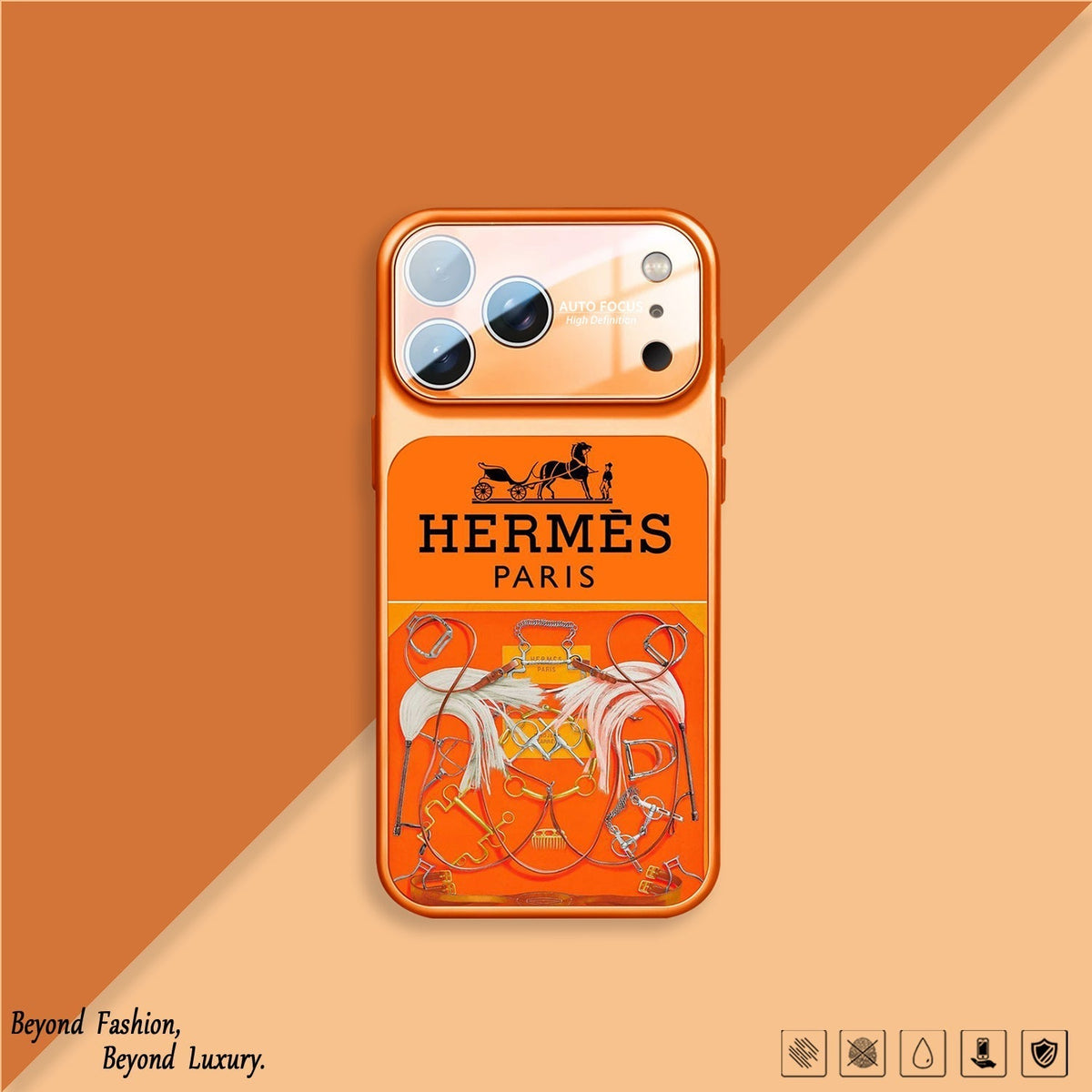 H Luxury Orange Series iPhone Case