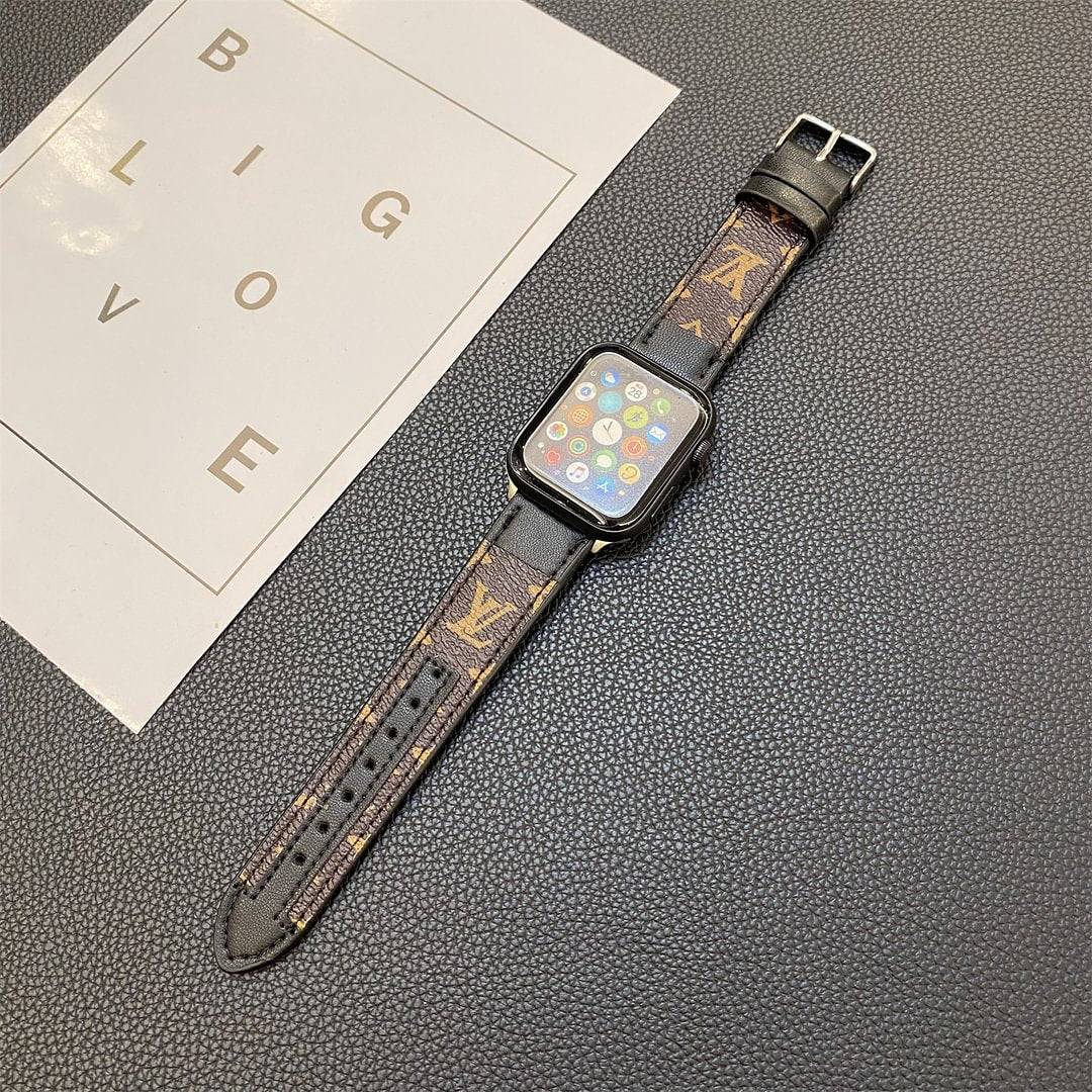 APPLE WATCH STRAP STITCHING MONOGRAM LEATHER