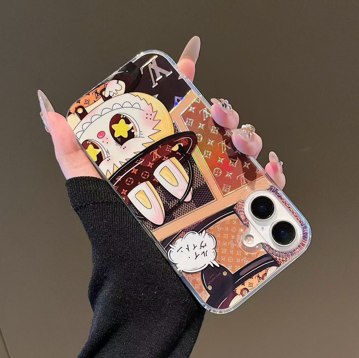 Luxury Labubu L & V iPhone Case – Cute Meets Class