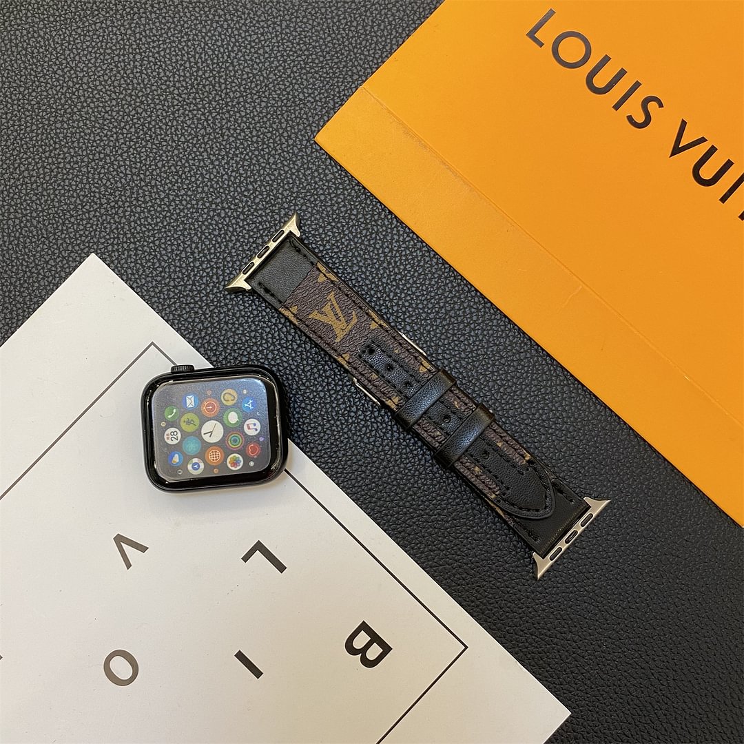 APPLE WATCH STRAP STITCHING MONOGRAM LEATHER