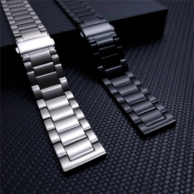 Silver Titanium Watch Band