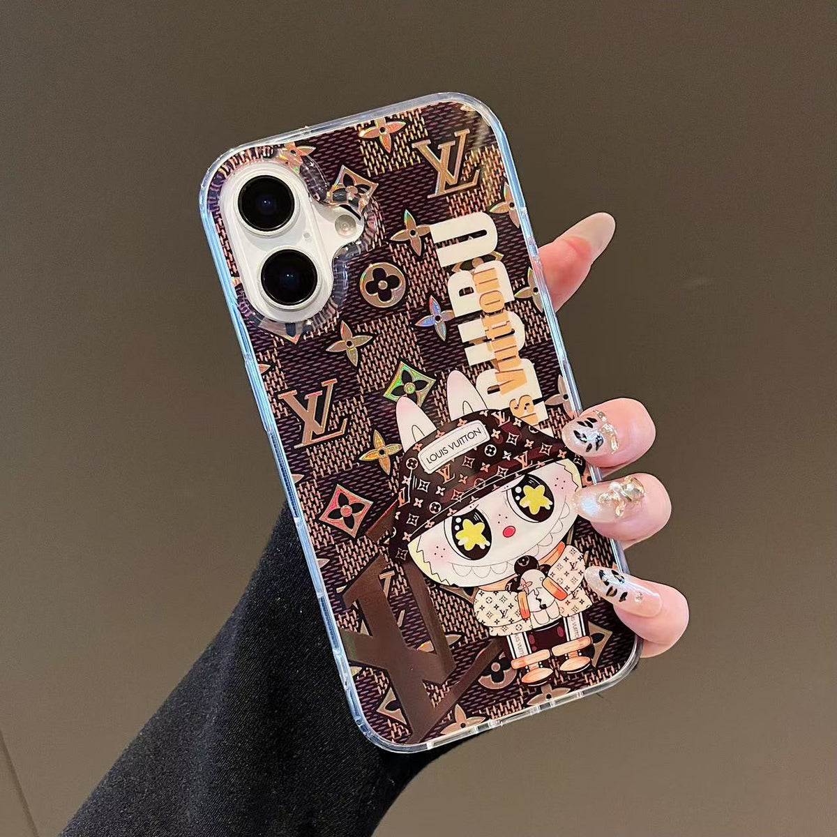 Luxury Labubu L & V iPhone Case – Cute Meets Class