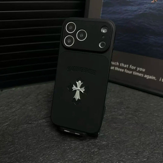 Chrome Hearts Cross Leather iPhone Case