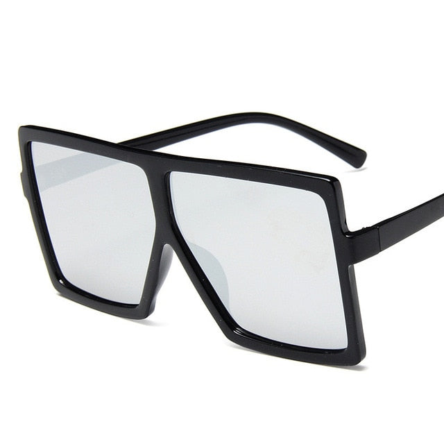 Plastic Oversized Women Sunglasses Square Brand Designer Big Frame Sunglasses For Female UV400 Sun Glasses oculos masculino--s2