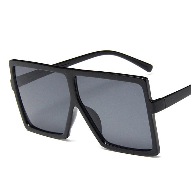 Plastic Oversized Women Sunglasses Square Brand Designer Big Frame Sunglasses For Female UV400 Sun Glasses oculos masculino--s2