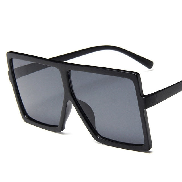 Plastic Oversized Women Sunglasses Square Brand Designer Big Frame Sunglasses For Female UV400 Sun Glasses oculos masculino--s2