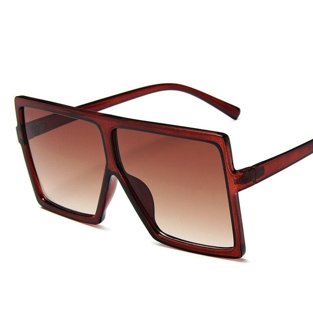 Plastic Oversized Women Sunglasses Square Brand Designer Big Frame Sunglasses For Female UV400 Sun Glasses oculos masculino--s2