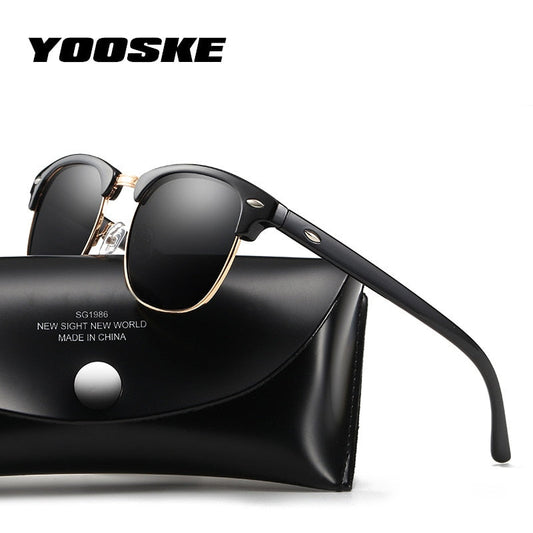 YOOSKE Polarized Sunglasses Women Men Classic Brand Designer Vintage Square Sun Glasses Driving Mirror UV400 for Auto Car--s2