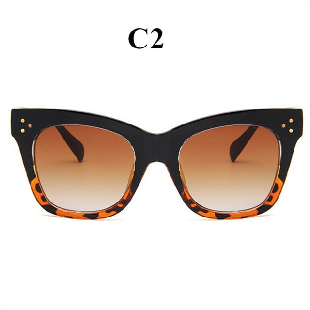 Oulylan Classic Cat Eye Sunglasses Women Vintage Oversized Gradient Sun Glasses Shades Female Luxury Designer UV400 Sunglass--s2