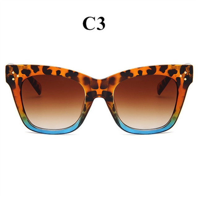 Oulylan Classic Cat Eye Sunglasses Women Vintage Oversized Gradient Sun Glasses Shades Female Luxury Designer UV400 Sunglass--s2