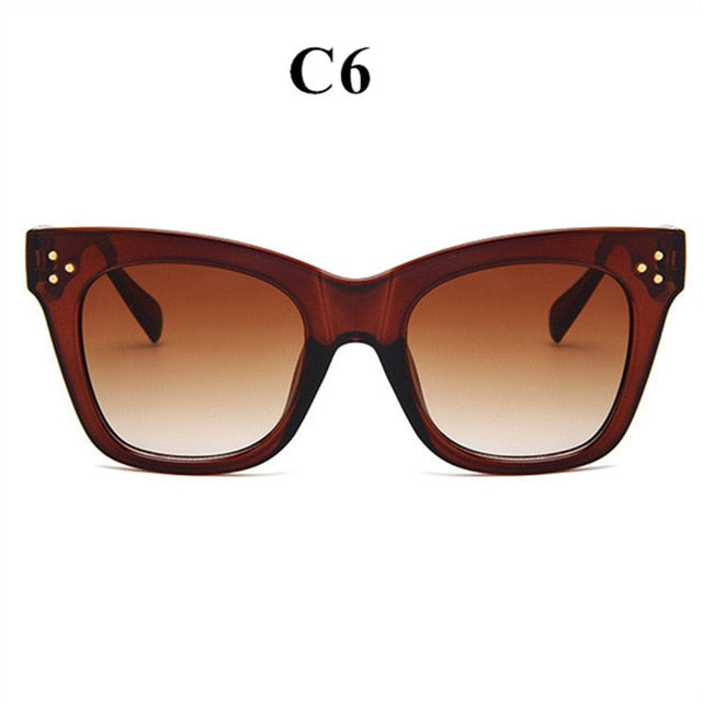 Oulylan Classic Cat Eye Sunglasses Women Vintage Oversized Gradient Sun Glasses Shades Female Luxury Designer UV400 Sunglass--s2