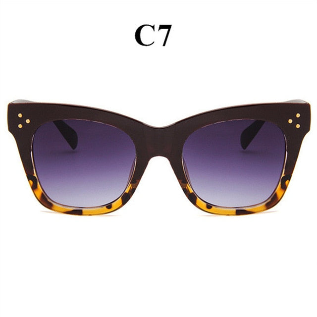 Oulylan Classic Cat Eye Sunglasses Women Vintage Oversized Gradient Sun Glasses Shades Female Luxury Designer UV400 Sunglass--s2