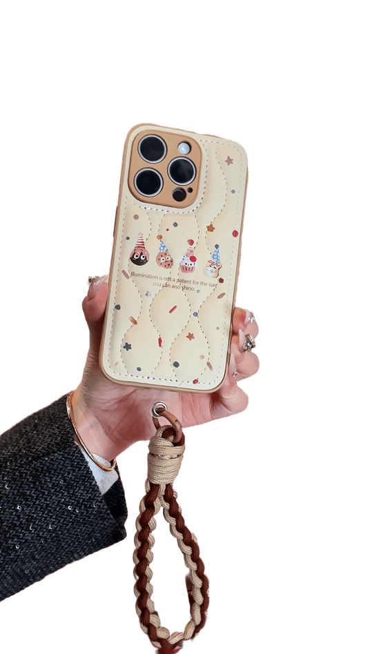 Feather-light Cozy: Chic Cookie-Inspired iPhone Case for Trendsetters